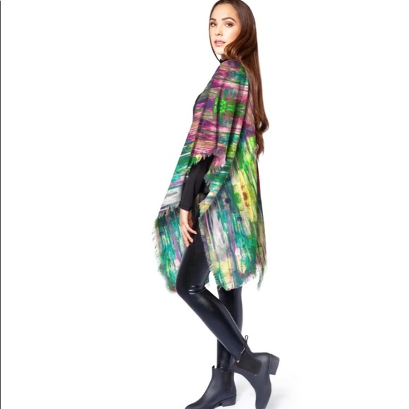 NWT Wool Poncho Sweater Scarf Shawl, HIDDEN BEAUTY by Noora Elkoussy/Vida - Picture 3 of 6